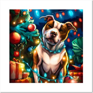 Cute American Staffordshire Terrier Drawing Posters and Art